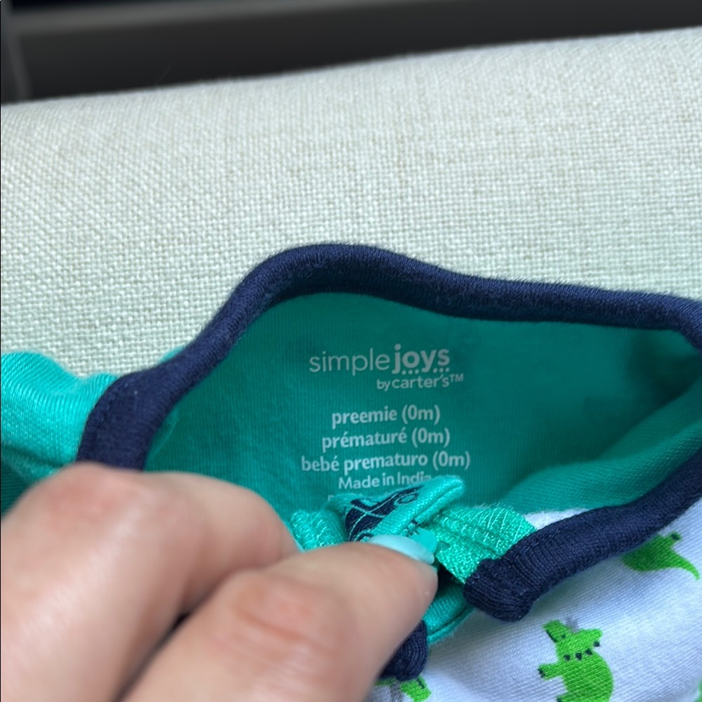 NWOT Simple Joys by Carter’s- Preemie Baby Boy Pajamas - Lot of 2 - Picture 2 of 5